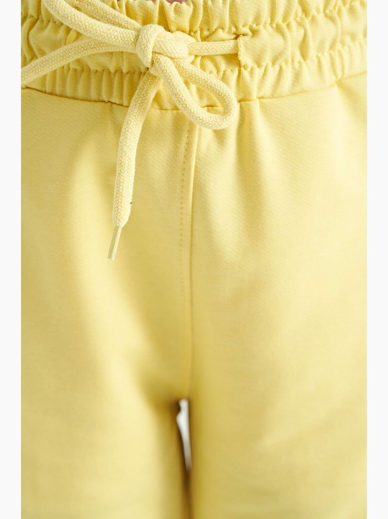 Pantalon de jogging en mélange de coton tommy Jaune citron - Kiabi