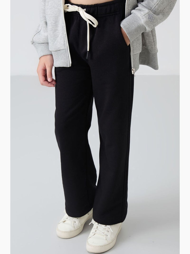 Pantalon de jogging en mélange de coton tommy Noir - Kiabi