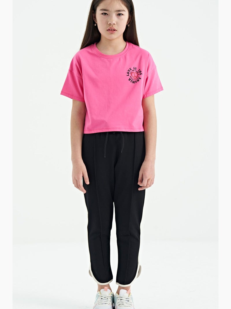 Pantalon de jogging en mélange de coton tommy Noir - Kiabi