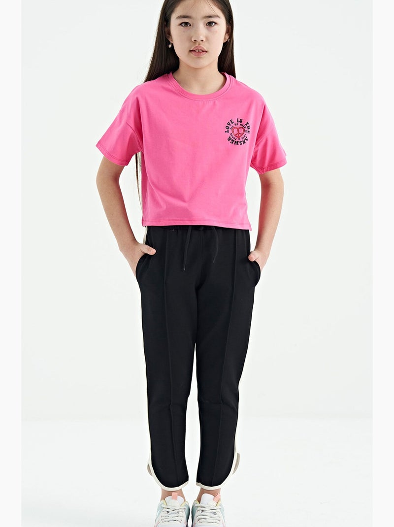 Pantalon de jogging en mélange de coton tommy Noir - Kiabi