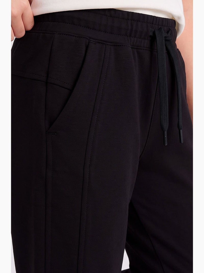 Pantalon de jogging en mélange de coton tommy Noir - Kiabi