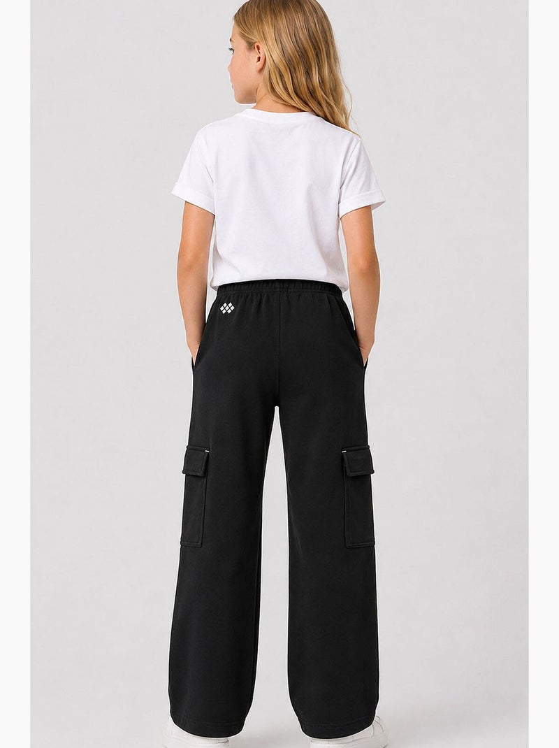 Pantalon de jogging en mélange de coton tommy Noir - Kiabi