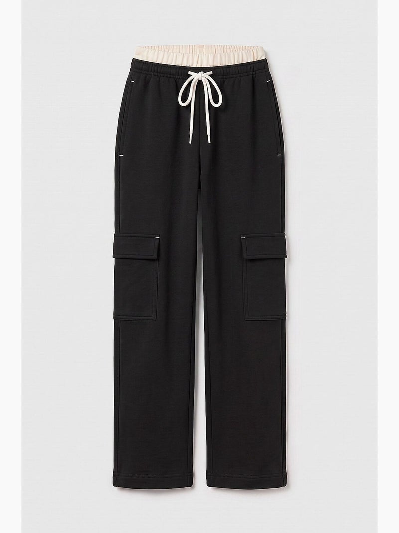 Pantalon de jogging en mélange de coton tommy Noir - Kiabi