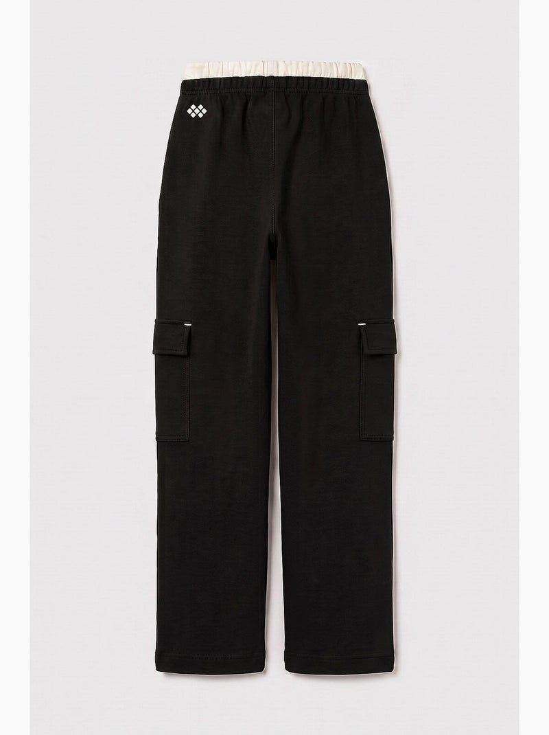 Pantalon de jogging en mélange de coton tommy Noir - Kiabi