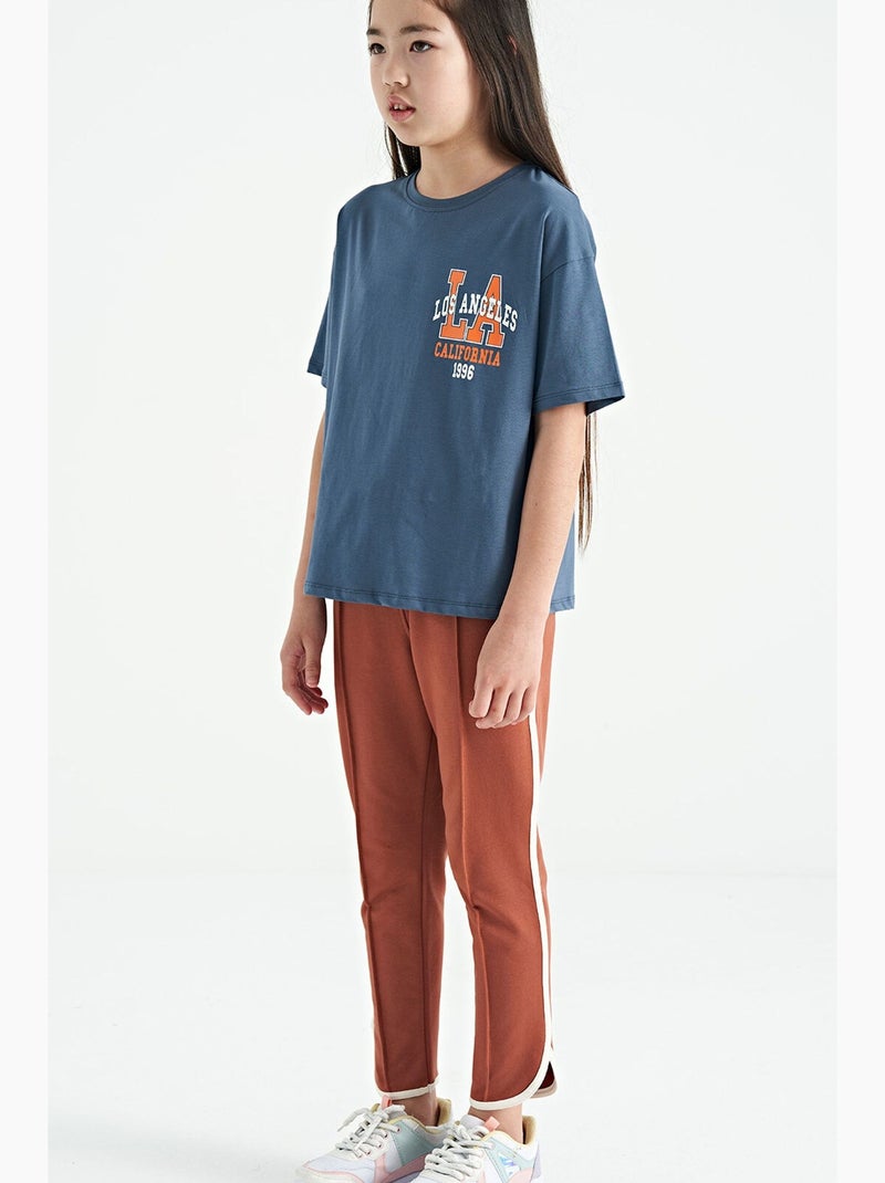Pantalon de jogging en mélange de coton tommy Rouge brique - Kiabi