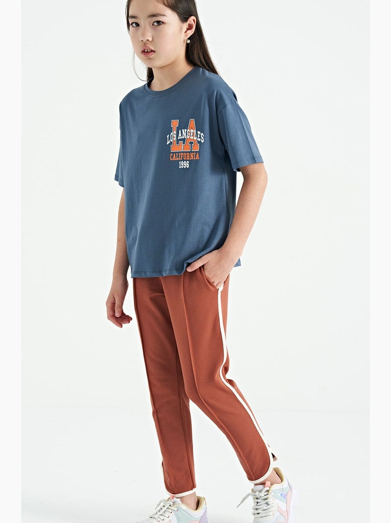 Pantalon de jogging en mélange de coton tommy Rouge brique - Kiabi