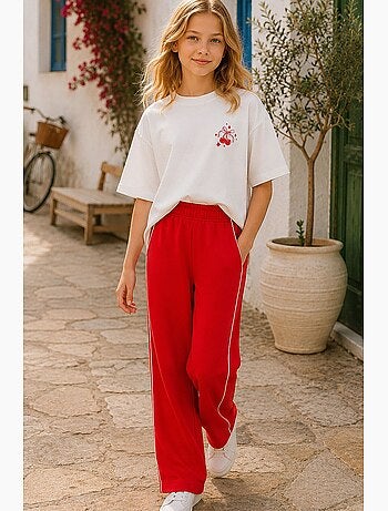 Pantalon de jogging en mélange de coton tommy