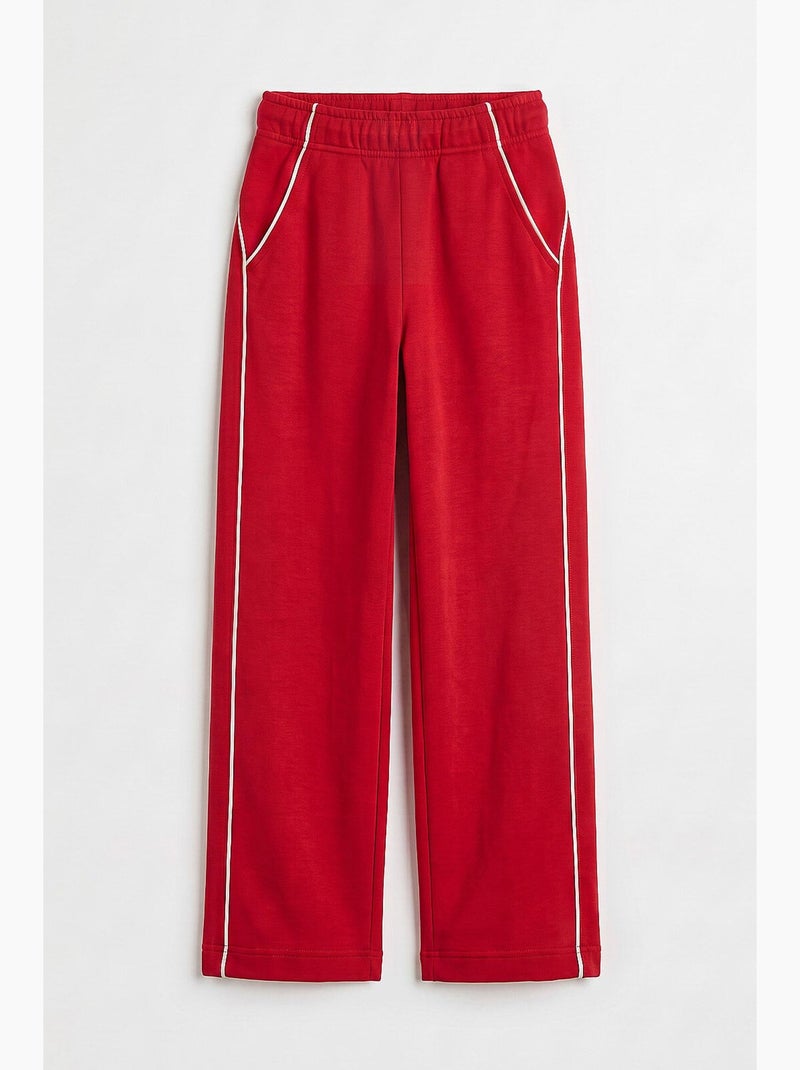 Pantalon de jogging en mélange de coton tommy Rouge - Kiabi