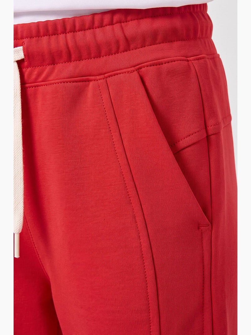 Pantalon de jogging en mélange de coton tommy Rouge - Kiabi