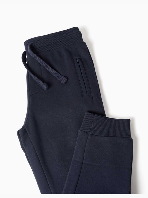 Pantalon de jogging en molleton avec cordon de serrage et poches - Kiabi