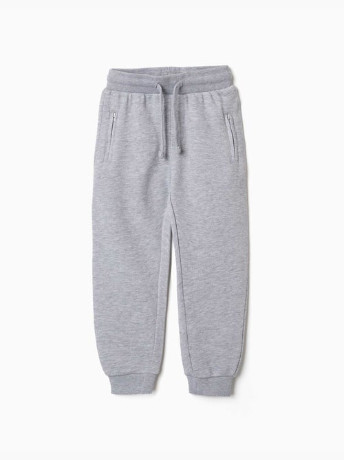 Pantalon de jogging en molleton avec cordon de serrage et poches - Kiabi Pantalon de jogging en molleton avec cordon de serrage et poches - Kiabi
