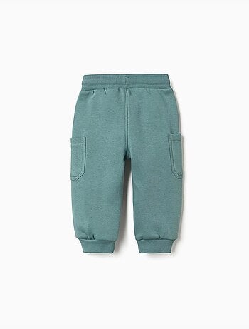 Pantalon de jogging en molleton avec doublure en coton peigné et poches cargo