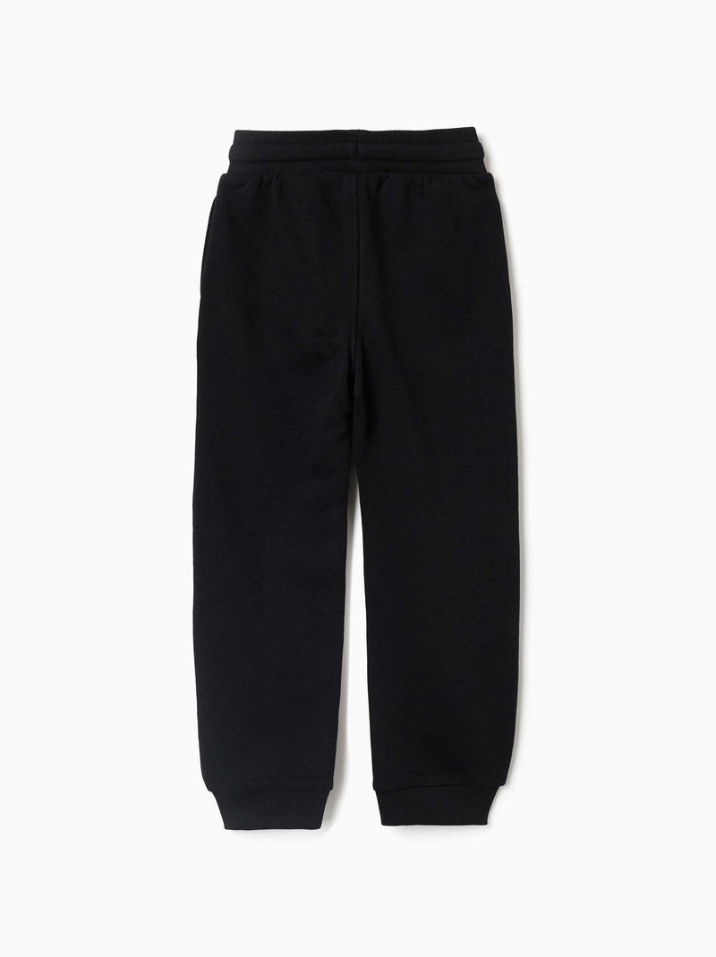 Pantalon de jogging en molleton avec imprimé qui brille dans le noir Noir Noir - Kiabi