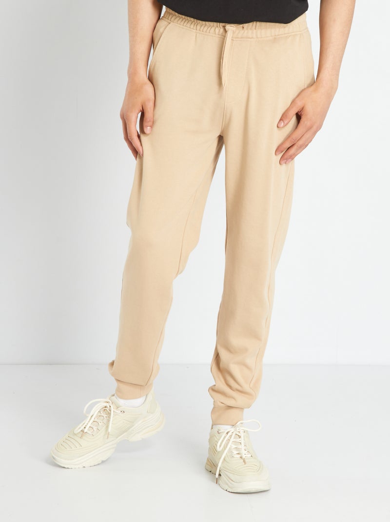 Pantalon de jogging en molleton Beige - Kiabi