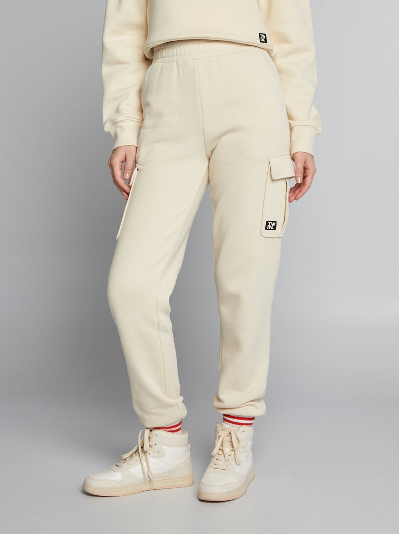 Pantalon de jogging en molleton Beige - Kiabi
