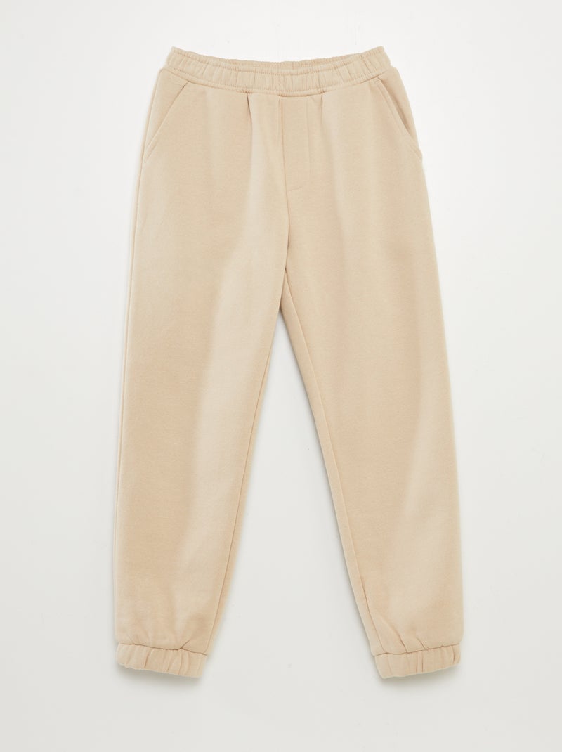 Pantalon de jogging en molleton Beige - Kiabi
