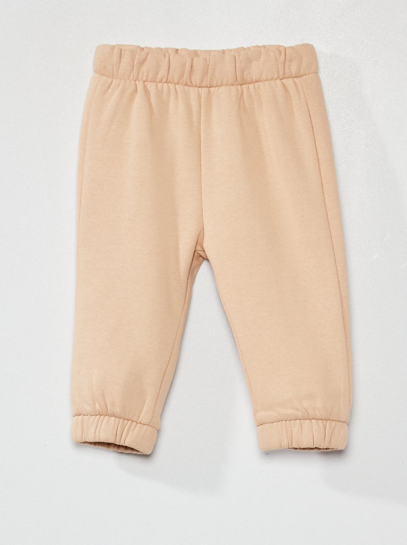 Pantalon de jogging en molleton Beige - Kiabi