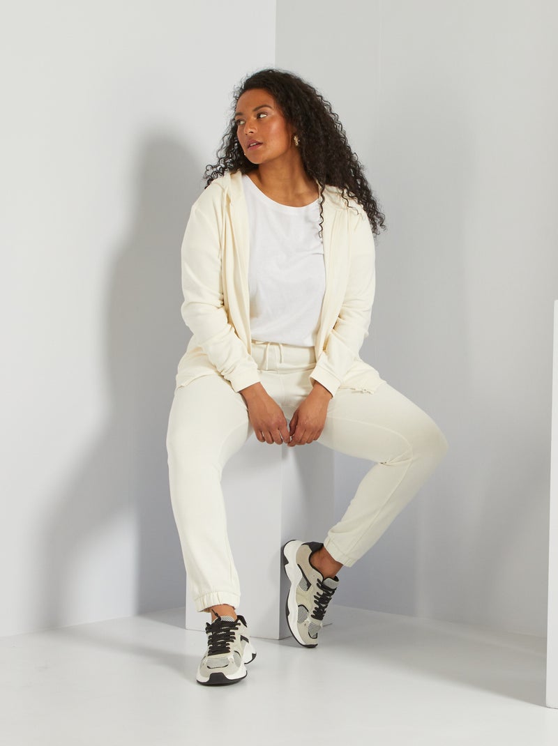 Pantalon de jogging en molleton Blanc - Kiabi