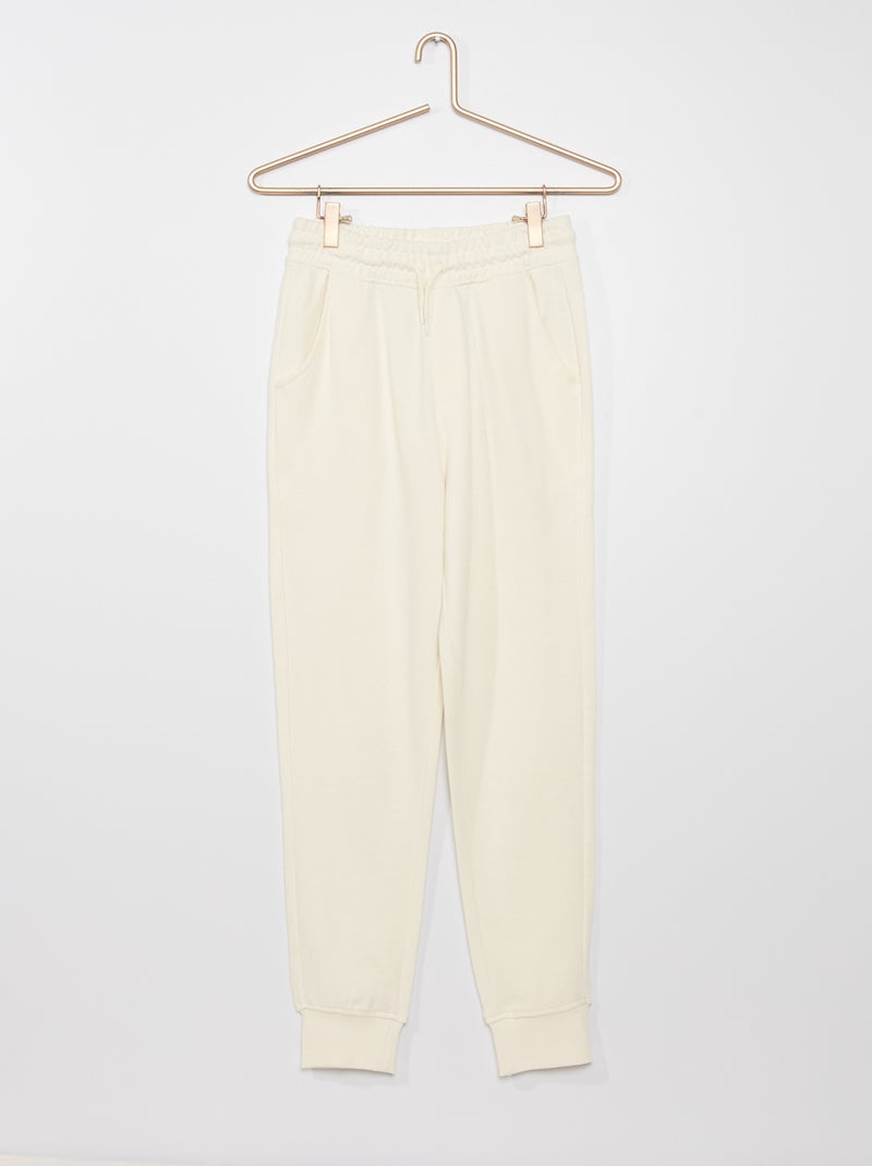Pantalon de jogging en molleton Blanc - Kiabi