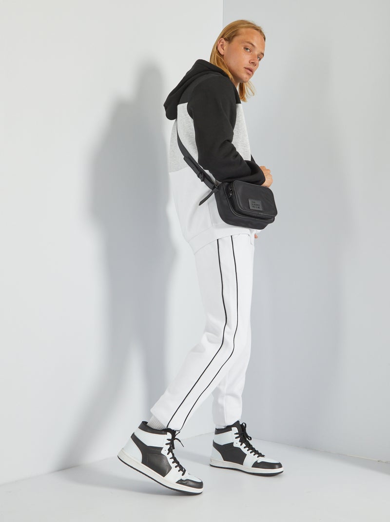 Pantalon de jogging en molleton blanc - Kiabi