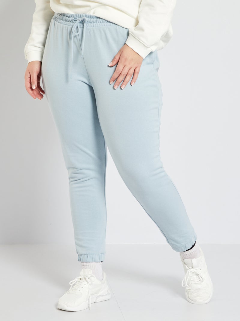 Pantalon de jogging en molleton bleu gris - Kiabi