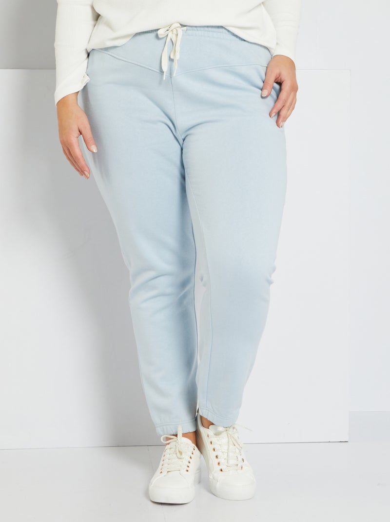Pantalon de jogging en molleton bleu gris - Kiabi