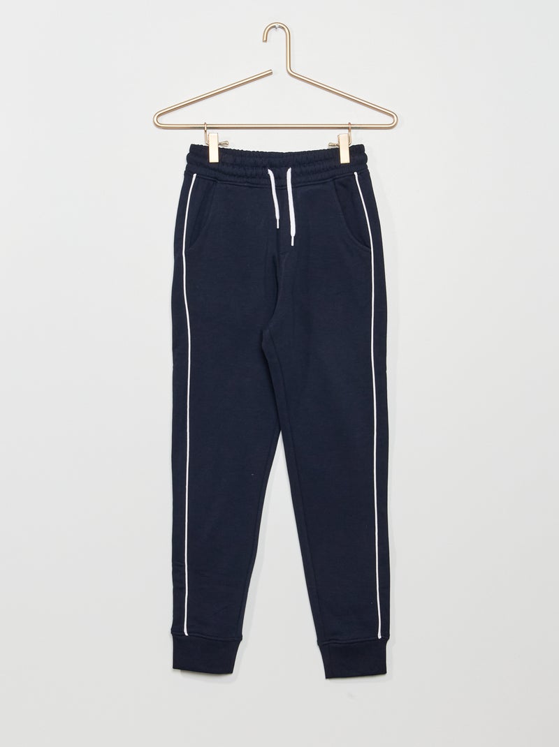 Pantalon de jogging en molleton bleu marine - Kiabi