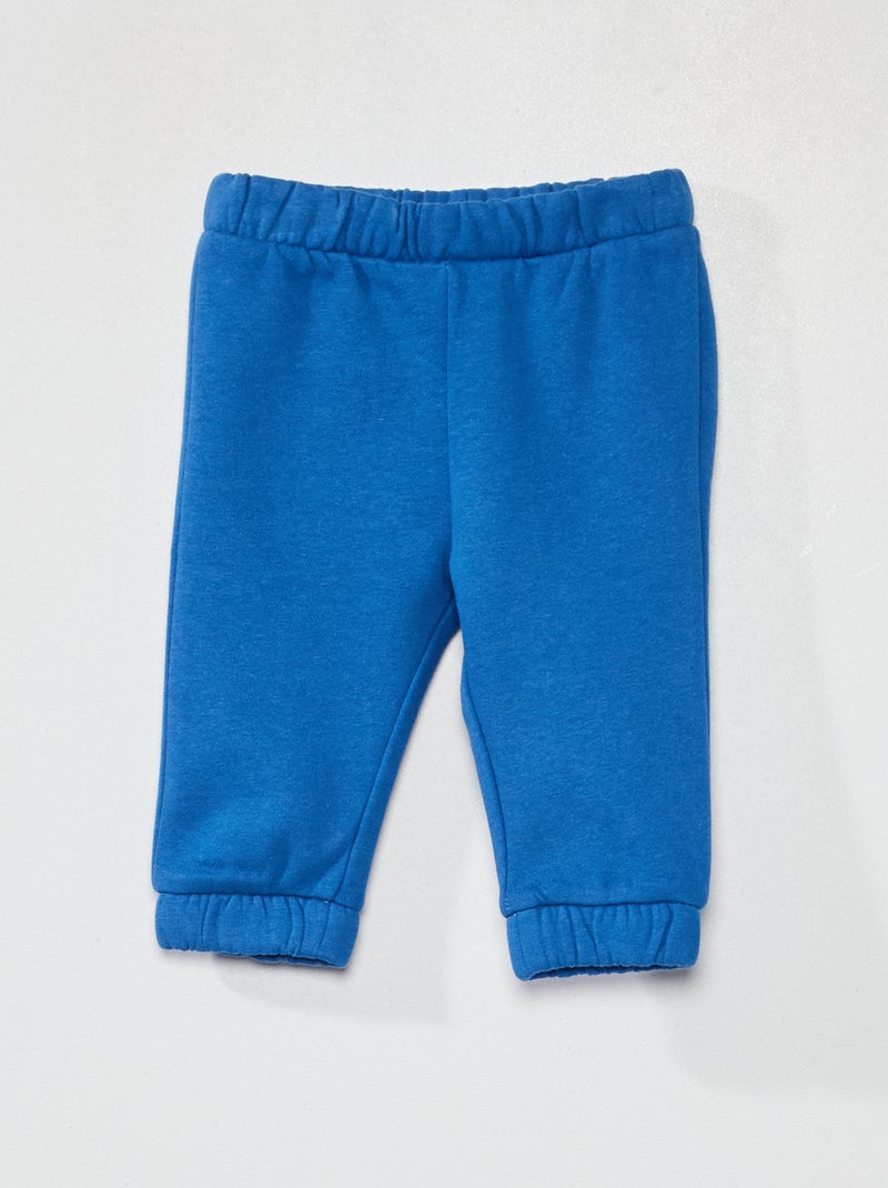 Pantalon de jogging en molleton bleu saphir - Kiabi