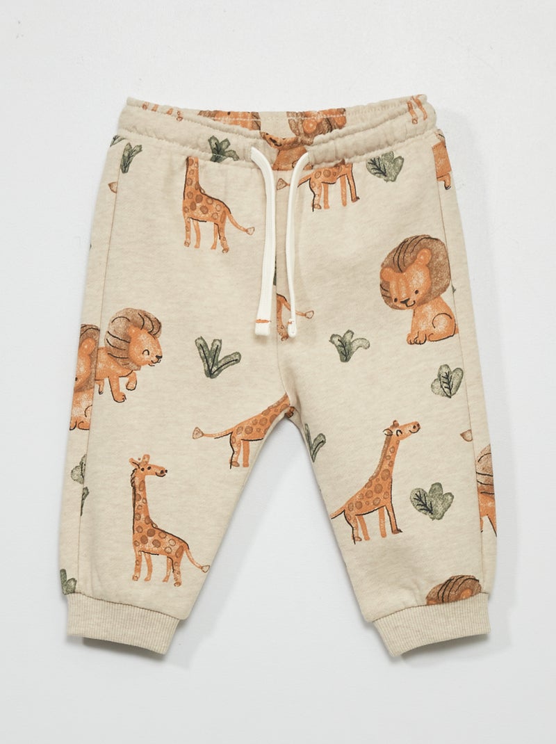 Pantalon de jogging en molleton Ecru - Kiabi