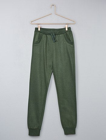 Product Pantalon de jogging uni ! - Pantalon de jogging en molleton - Intérieur légèrement gratté - Taille élastiquée - Liens de serrage - Finitions bords côtes - 2 poches devantHabillement Garçon / Garçon 10-18 ans / Pantalon / Pantalon confort Standard KIABI