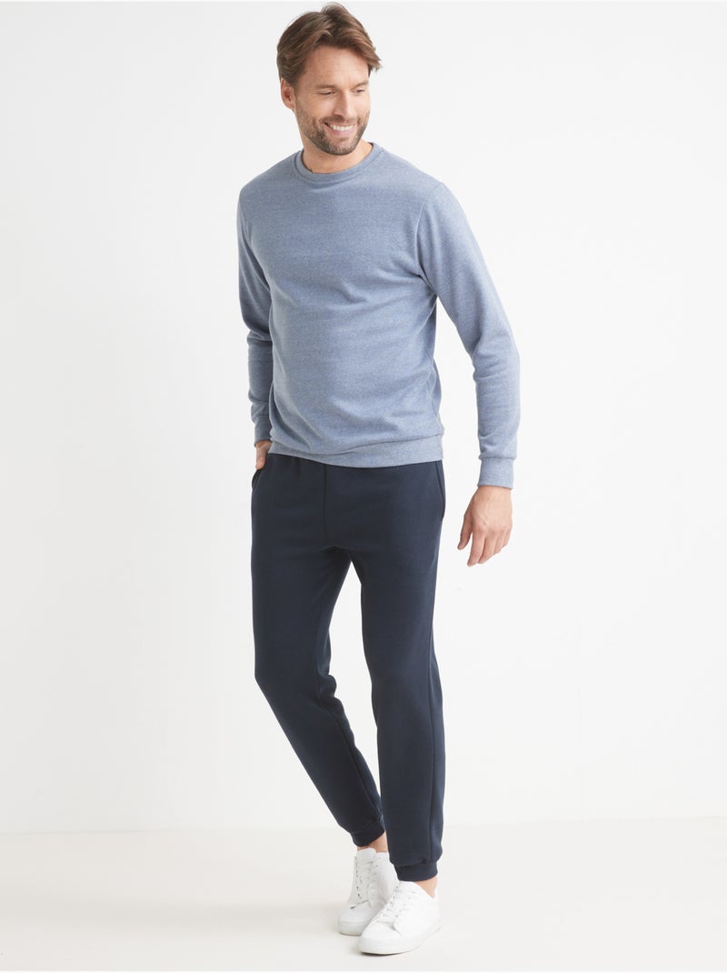 Pantalon de jogging en molleton gratté - DAXON Bleu marine - Kiabi