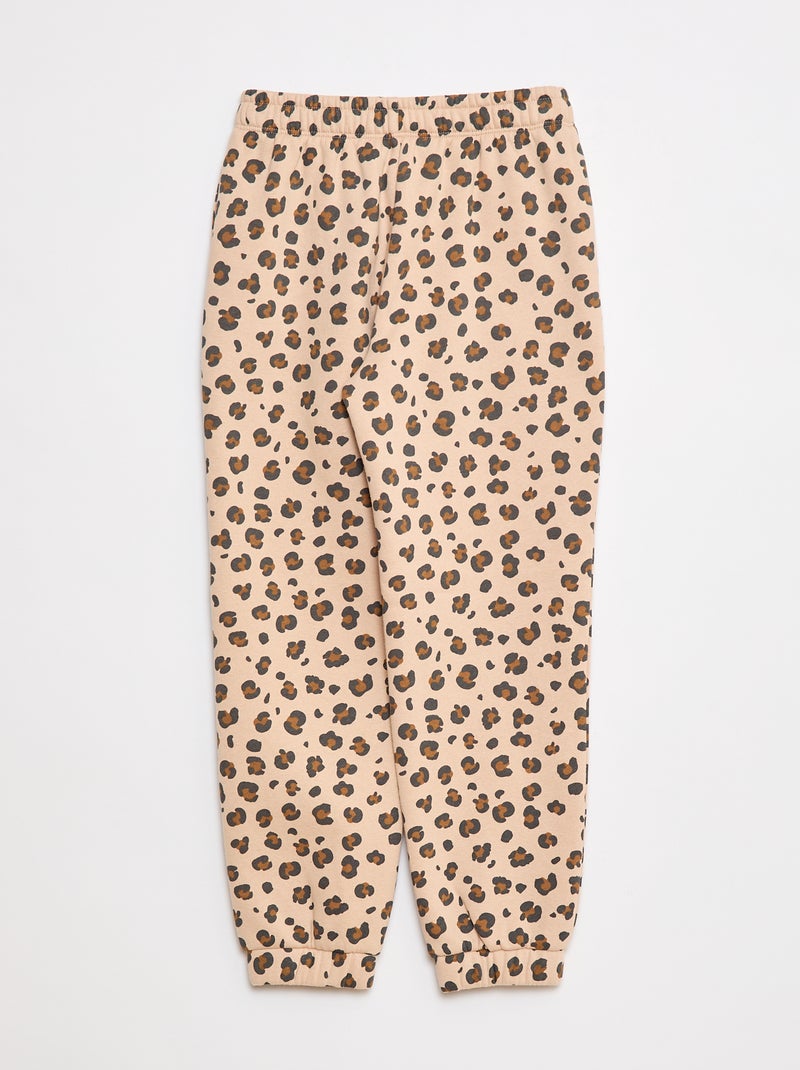 Pantalon de jogging en molleton gratté Beige - Kiabi