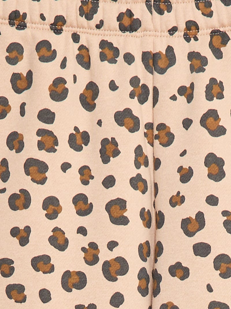 Pantalon de jogging en molleton gratté Beige - Kiabi