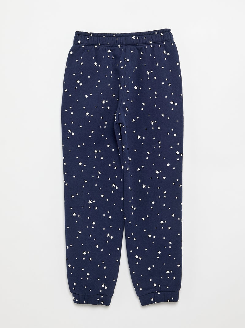 Pantalon de jogging en molleton gratté Bleu - Kiabi