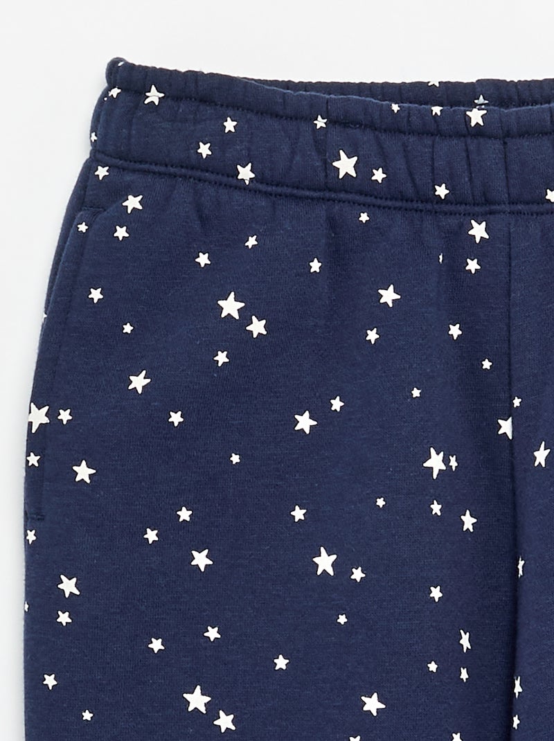 Pantalon de jogging en molleton gratté Bleu - Kiabi