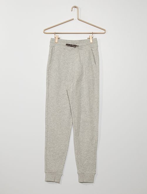 Pantalon de jogging en molleton                                                                             gris chiné clair 
