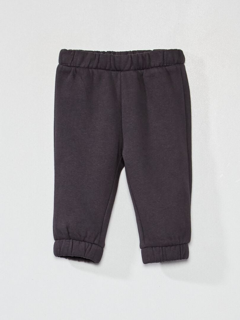 Pantalon de jogging en molleton gris foncé - Kiabi