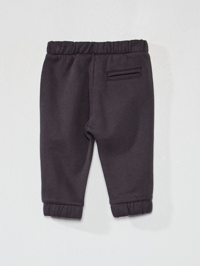 Pantalon de jogging en molleton gris foncé - Kiabi