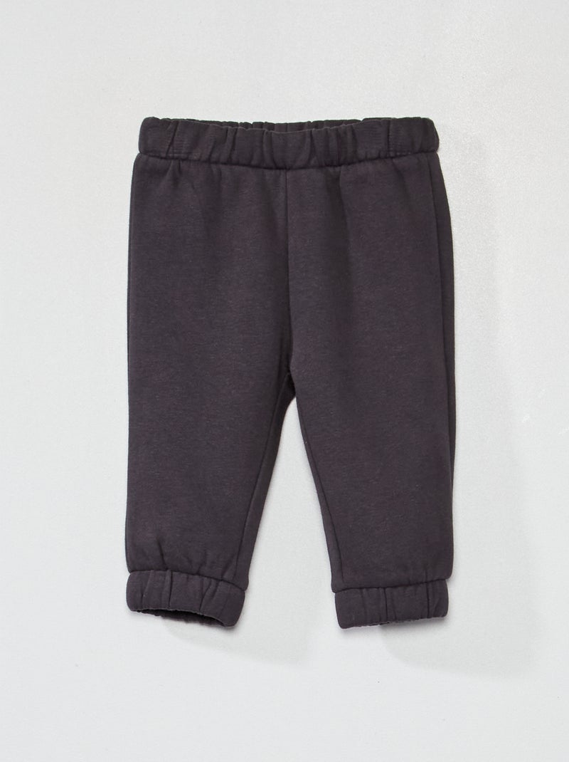 Pantalon de jogging en molleton gris foncé - Kiabi