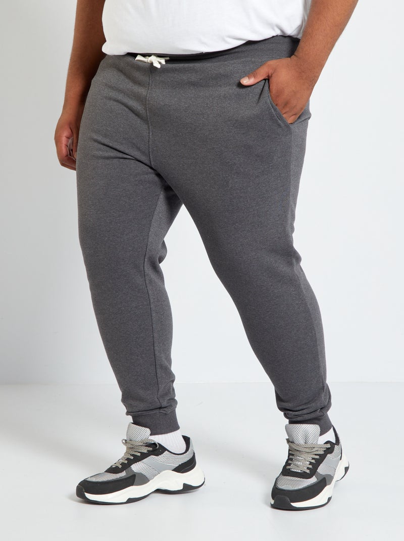 Pantalon de jogging en molleton Gris foncé - Kiabi