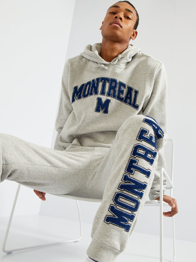 Pantalon de jogging en molleton Gris - Kiabi