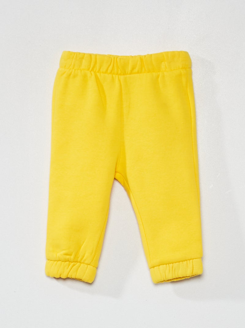 Pantalon de jogging en molleton Jaune - Kiabi
