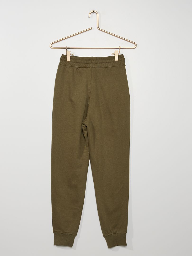 Pantalon de jogging en molleton kaki - Kiabi