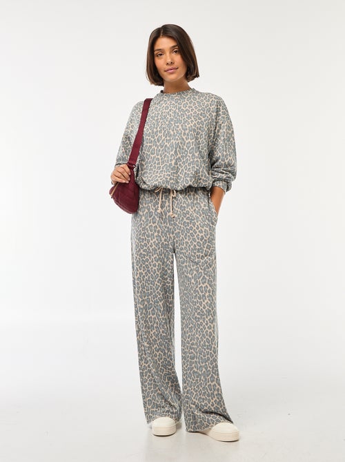 Pantalon de jogging en molleton léger avec 2 poches - Kiabi