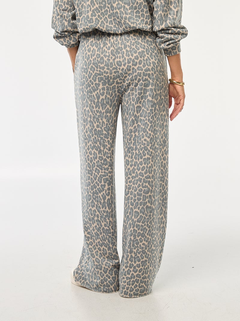 Pantalon de jogging en molleton léger avec 2 poches Beige - Kiabi