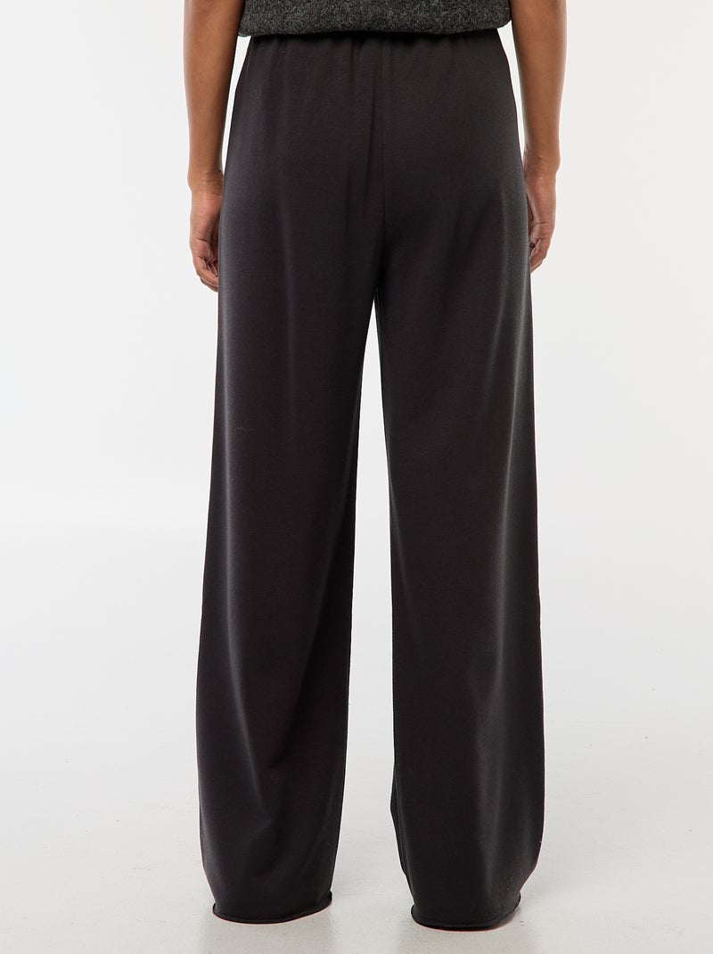 Pantalon de jogging en molleton léger avec 2 poches Noir - Kiabi