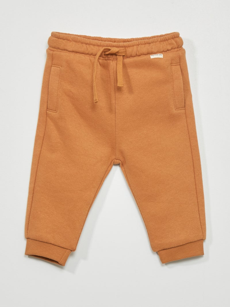 Pantalon de jogging en molleton Marron - Kiabi