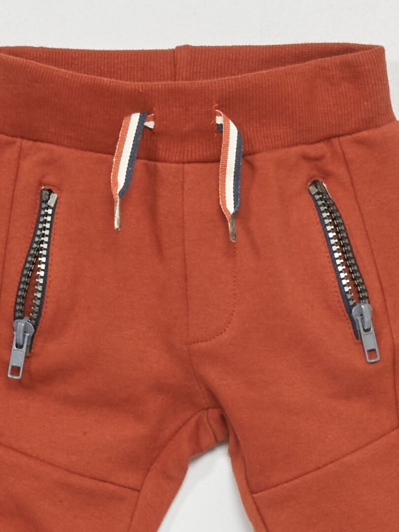 Pantalon de jogging  en molleton Marron - Kiabi