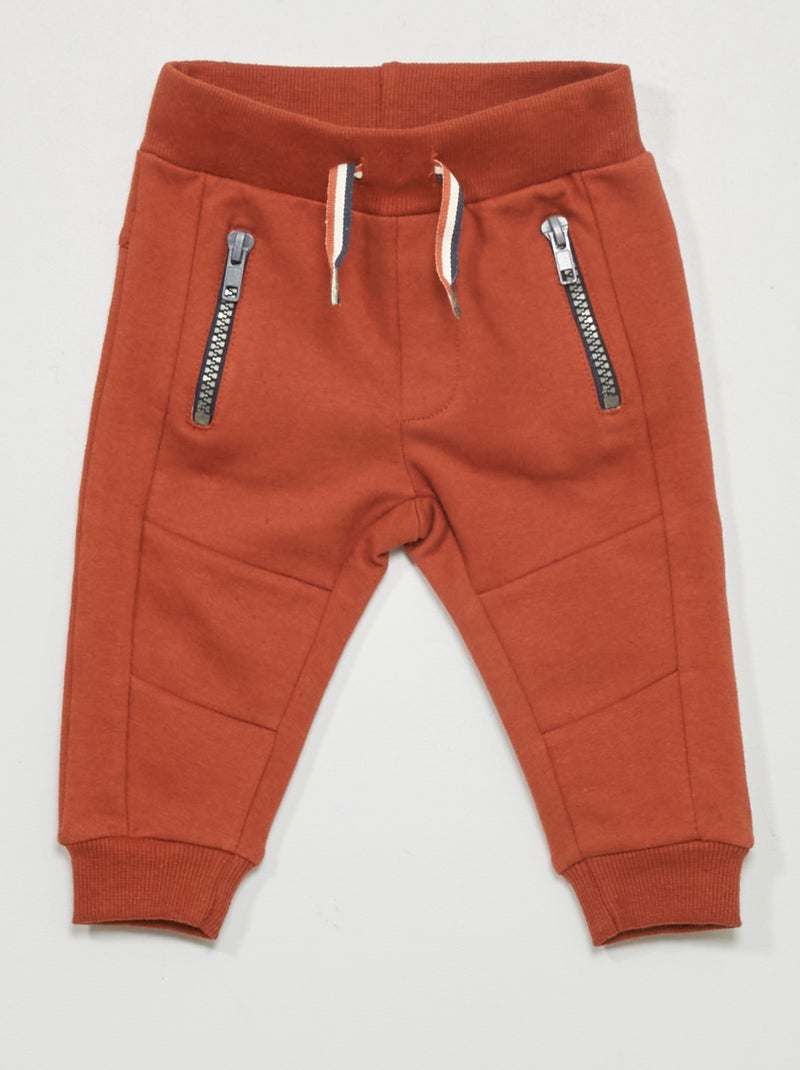 Pantalon de jogging  en molleton Marron - Kiabi