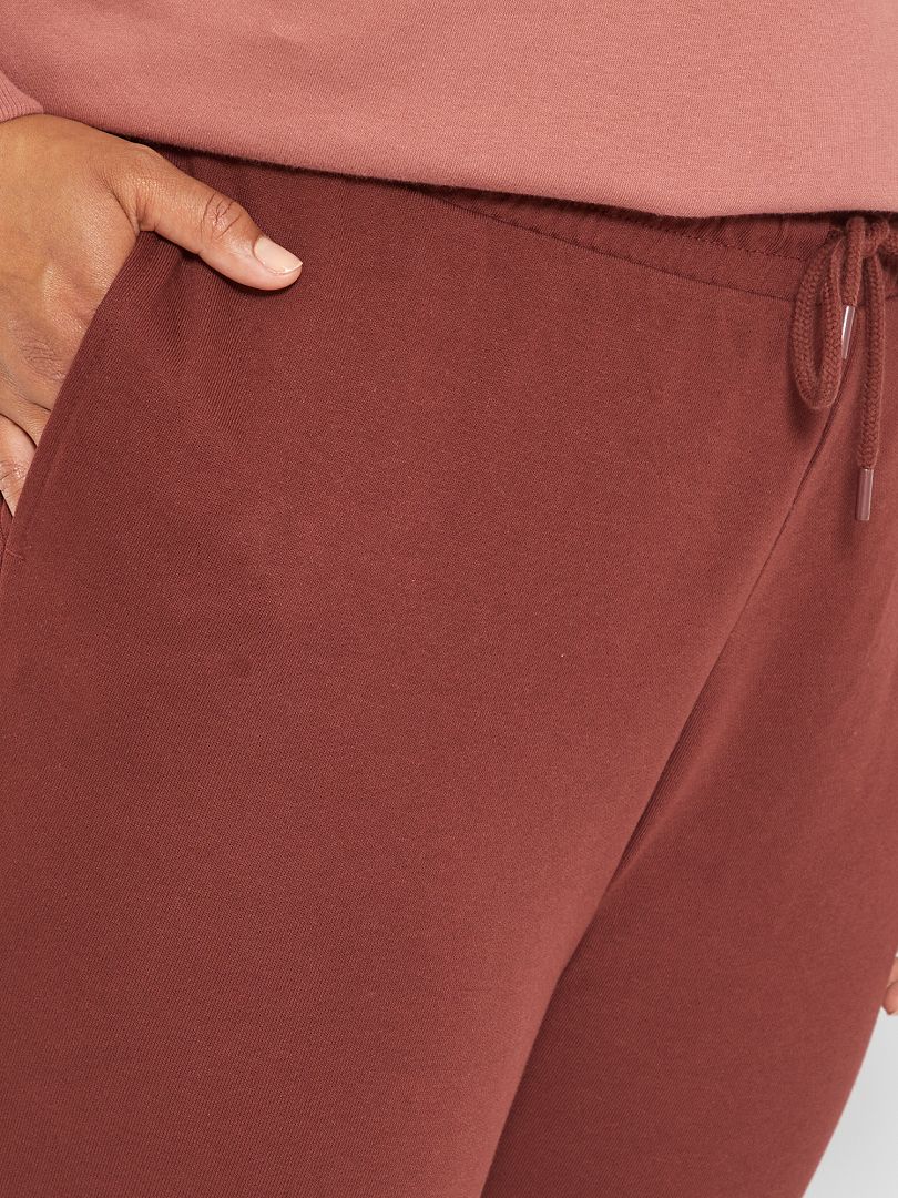 Pantalon de jogging en molleton Marron - Kiabi
